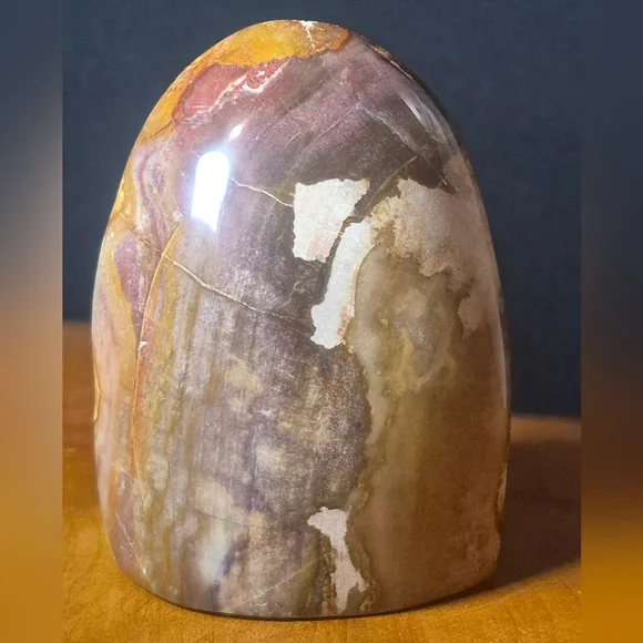 Beautiful brown and cream polished stone - Picture 8 of 9